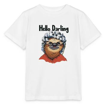 Bonjour Darling Folivora Pilosa à gorge brune - T-shirt bio MINI CREATOR Stanley/Stella Enfant - blanc - Devant - Maike (125cm)