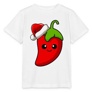 Chilli Weihnachten Comic Xmas - Stanley/Stella Kinder T-Shirt MINI CREATOR  - Weiß - Vorne - Maike (125cm)