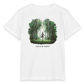 Yoga is my Therapy – Yoga & Meditation Forest - Stanley/Stella MINI CREATOR Kids’ T-Shirt - white - Front - Maike (125cm)