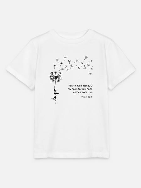 Hoffnung Löwenzahn Christliches Design Psalm 62:5 - Stanley/Stella Kinder T-Shirt MINI CREATOR  - Weiß