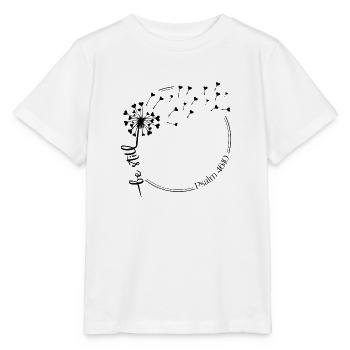 Christlicher Löwenzahn Design sei still Psalm 46:10 - Stanley/Stella Kinder T-Shirt MINI CREATOR  - Weiß - Vorne - Maike (125cm)
