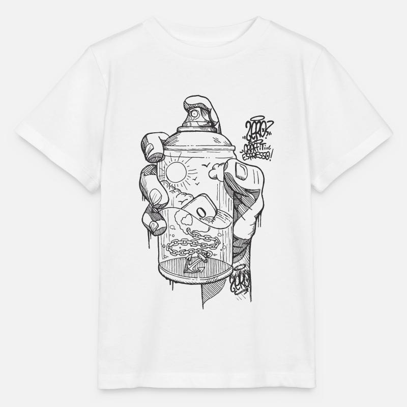 hand spray ZERO bw - T-shirt bio MINI CREATOR Stanley/Stella Enfant - blanc