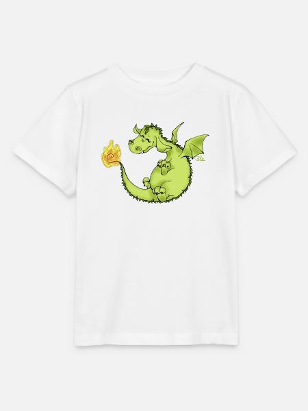 Flim Flam Funkel - Feuerdrache - Stanley/Stella Kinder T-Shirt MINI CREATOR - Weiß