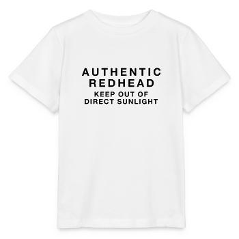 Authentic Redhead - Keep out of direct sun - black - Stanley/Stella Kinder T-Shirt MINI CREATOR  - Weiß - Vorne - Maike (125cm)