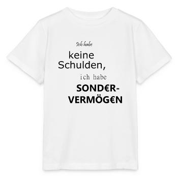 Sondervermögen statt Schulden - Stanley/Stella Kinder T-Shirt MINI CREATOR  - Weiß - Vorne - Maike (125cm)