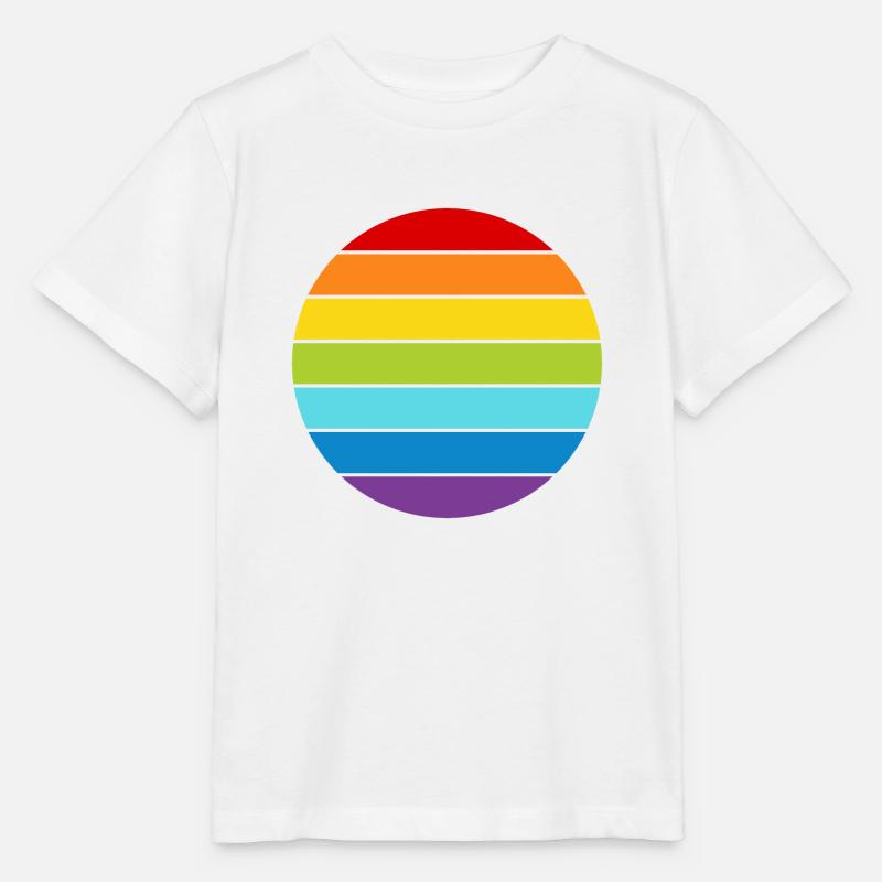 Regenbogen Kreis - Stanley/Stella Kinder T-Shirt MINI CREATOR  - Weiß