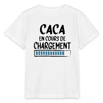 Caca Boudin Bébé Homme Femme Cadeau Humour - T-shirt bio MINI CREATOR Stanley/Stella Enfant - blanc - Devant - Maike (125cm)