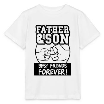 father and son 001 - Stanley/Stella Kinder T-Shirt MINI CREATOR  - Weiß - Vorne - Maike (125cm)