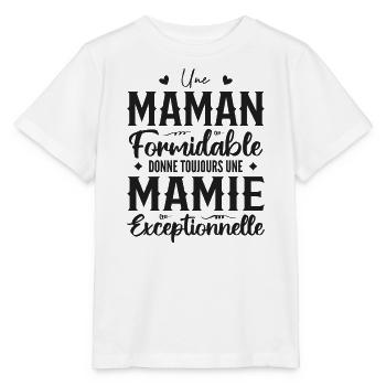 Erstaunliche Mutter gibt eine hervorragende Oma - Stanley/Stella Kinder T-Shirt MINI CREATOR  - Weiß - Vorne - Maike (125cm)