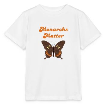 Monarchs Matter Butterfly 60s 70s Rétro - T-shirt bio MINI CREATOR Stanley/Stella Enfant - blanc - Devant - Maike (125cm)
