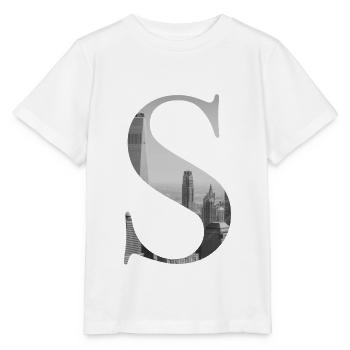 New York Letter S - Stanley/Stella MINI CREATOR Kids’ T-Shirt - white - Front - Maike (125cm)