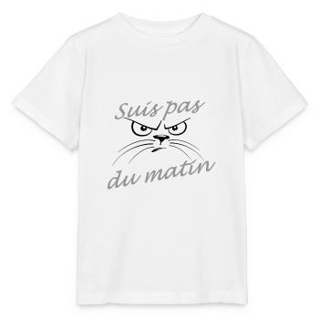 Suis pas du matin - T-shirt bio MINI CREATOR Stanley/Stella Enfant - blanc - Devant - Maike (125cm)