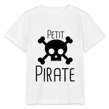 petit pirate - T-shirt bio MINI CREATOR Stanley/Stella Enfant - blanc - Devant - Maike (125cm)