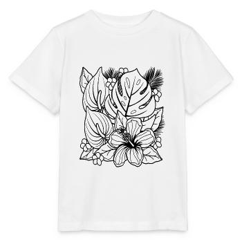 Blumen - Stanley/Stella Kinder T-Shirt MINI CREATOR  - Weiß - Vorne - Maike (125cm)