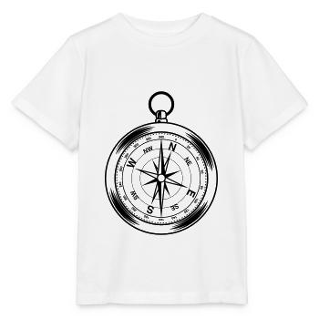 kompass symbol form - Stanley/Stella Kinder T-Shirt MINI CREATOR  - Weiß - Vorne - Maike (125cm)