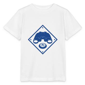 Télescope binoculaire - T-shirt bio MINI CREATOR Stanley/Stella Enfant - blanc - Devant - Maike (125cm)