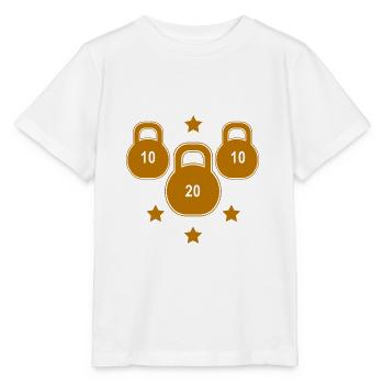 Bodybuilding - Gewichtheben - Fitness - Workout - Stanley/Stella Kinder T-Shirt MINI CREATOR  - Weiß - Vorne - Maike (125cm)