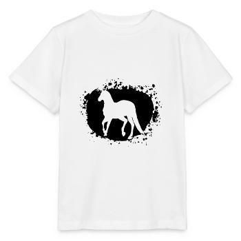 Pferd Hengst Ross Reitsport - Stanley/Stella Kinder T-Shirt MINI CREATOR  - Weiß - Vorne - Maike (125cm)