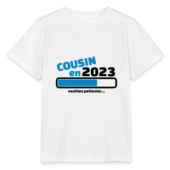 cousin en 2023 veuillez patienter - T-shirt bio MINI CREATOR Stanley/Stella Enfant - blanc - Devant - Maike (125cm)