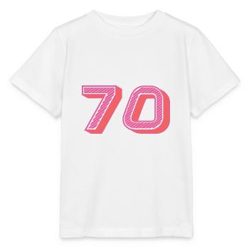 70. 70 ANS. 70e ANNIVERSAIRE. ANNIVERSAIRE 70 ANS. - T-shirt bio MINI CREATOR Stanley/Stella Enfant - blanc - Devant - Maike (125cm)