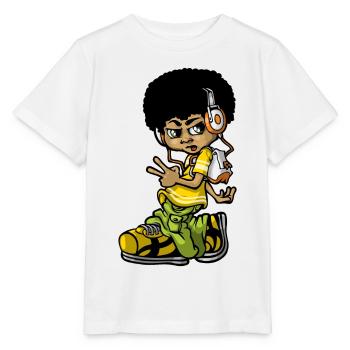 VIntage hip hop b-boy - Stanley/Stella MINI CREATOR Kids’ T-Shirt - white - Front - Maike (125cm)