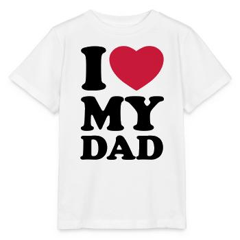 I love my dad - Stanley/Stella MINI CREATOR Kids’ T-Shirt - white - Front - Maike (125cm)
