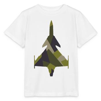 JAS 39 Gripen Düsenjäger - Stanley/Stella Kinder T-Shirt MINI CREATOR  - Weiß - Vorne - Maike (125cm)