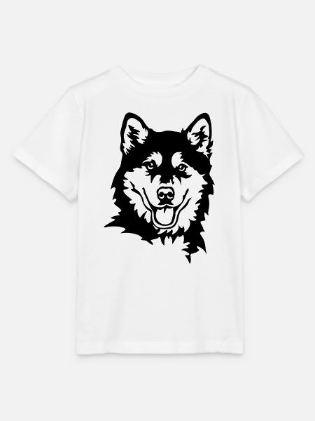Alaskan Malamute Kopf - Stanley/Stella Kinder T-Shirt MINI CREATOR  - Weiß