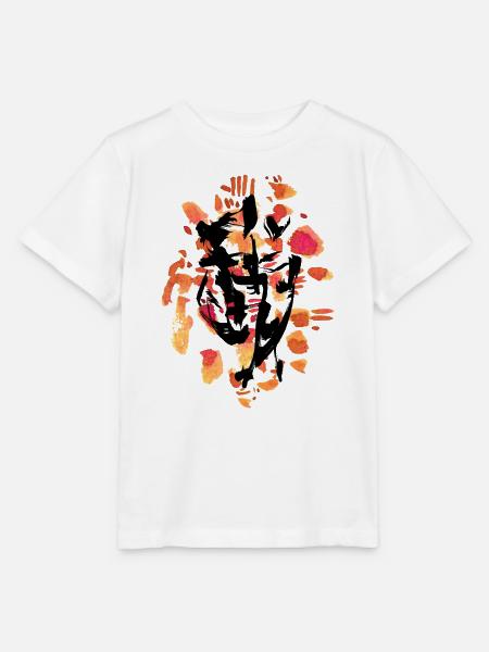 Abstrakt Gesicht - Stanley/Stella Kinder T-Shirt MINI CREATOR - Weiß