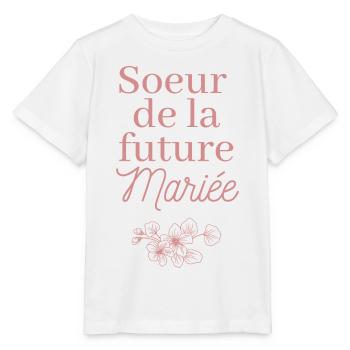 Soeur future Mariée. EVJF Team future mariée - T-shirt bio MINI CREATOR Stanley/Stella Enfant - blanc - Devant - Maike (125cm)