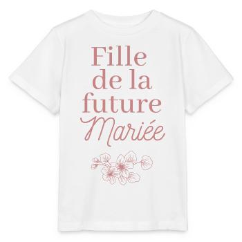 Fille future Mariée. EVJF Team future mariée - T-shirt bio MINI CREATOR Stanley/Stella Enfant - blanc - Devant - Maike (125cm)