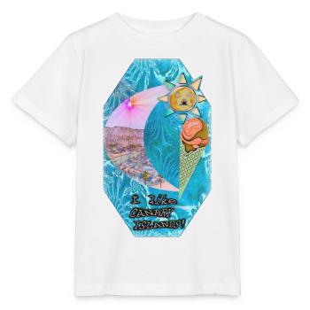 Kanaren mit eigener Note - Relaxen + Sonne tanken - Stanley/Stella Kinder T-Shirt MINI CREATOR  - Weiß - Vorne - Maike (125cm)