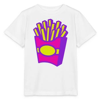 Pommes Pop-Art - Stanley/Stella Kinder T-Shirt MINI CREATOR  - Weiß - Vorne - Maike (125cm)