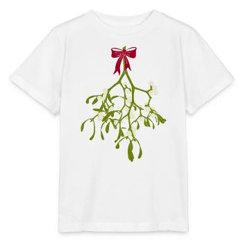 Mistelzweig mit rotem Band - Weihnachtsdekoration - Stanley/Stella Kinder T-Shirt MINI CREATOR  - Weiß - Vorne - Maike (125cm)