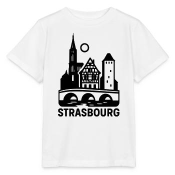 Strasbourg Silhouette - Stanley/Stella MINI CREATOR Kids’ T-Shirt - white - Front - Maike (125cm)