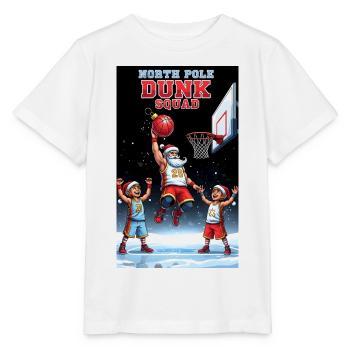 Santa Dunking Basketball North Pole Dunk Squad - Stanley/Stella MINI CREATOR Kids’ T-Shirt - white - Front - Maike (125cm)