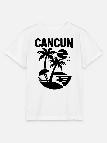 cancun silhouette - Stanley/Stella Kinder T-Shirt MINI CREATOR  - Weiß