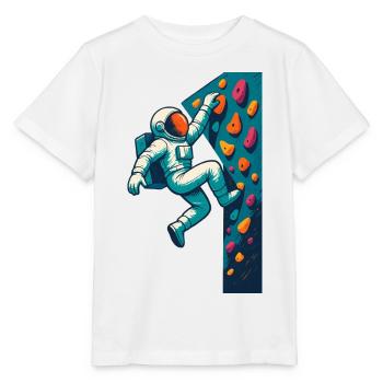 Bouldern Astronaut schweben leicht klettern Gesche - Stanley/Stella Kinder T-Shirt MINI CREATOR  - Weiß - Vorne - Maike (125cm)