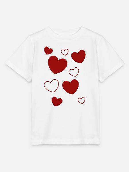 rotes herz rot Geschenk Valentinstag - Stanley/Stella Kinder T-Shirt MINI CREATOR  - Weiß
