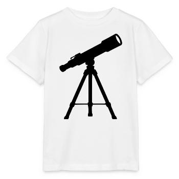 Teleskop auf Stativ – Sternennacht - Stanley/Stella Kinder T-Shirt MINI CREATOR  - Weiß - Vorne - Maike (125cm)