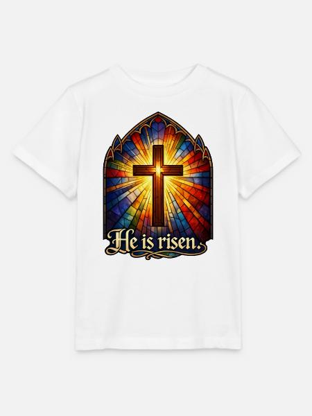 He is risen - Stanley/Stella Kinder T-Shirt MINI CREATOR - Weiß