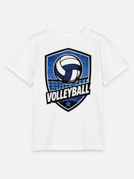 Volleyball Shield Motiv - Stanley/Stella Kinder T-Shirt MINI CREATOR  - Weiß