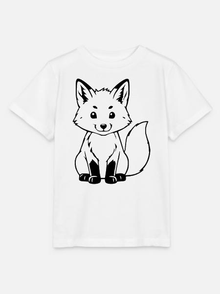 Schwarzer Fuchs Geschenk - Stanley/Stella Kinder T-Shirt MINI CREATOR  - Weiß