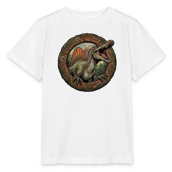 Spinosaurus in the Stone Ring - Stanley/Stella MINI CREATOR Kids’ T-Shirt - white - Front - Maike (125cm)