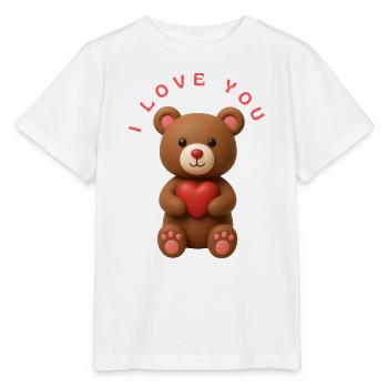 I LOVE YOU - Stanley/Stella Kinder T-Shirt MINI CREATOR  - Weiß - Vorne - Maike (125cm)