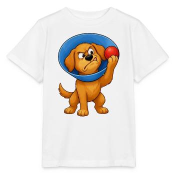 Grumpy Dog Cone Of Shame - Stanley/Stella MINI CREATOR Kids’ T-Shirt - white - Front - Maike (125cm)
