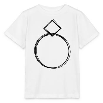 Ring handgezeichnet - Stanley/Stella Kinder T-Shirt MINI CREATOR  - Weiß - Vorne - Maike (125cm)