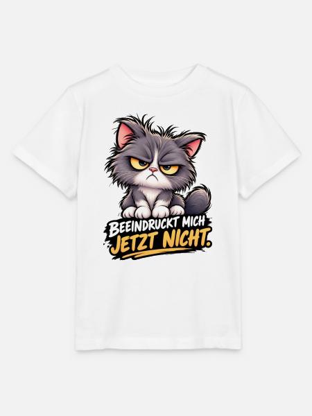 Grummelkat JetztNicht Beeindruckt - Stanley/Stella Kinder T-Shirt MINI CREATOR - Weiß