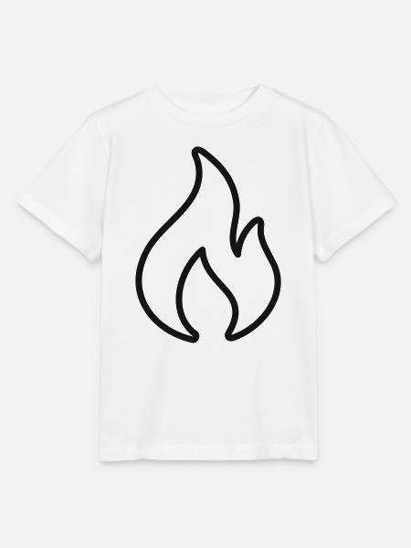 Flammenlinien-Symbol - Stanley/Stella Kinder T-Shirt MINI CREATOR  - Weiß