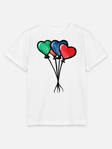 Aquarell-Herzballons-Trio - Stanley/Stella Kinder T-Shirt MINI CREATOR - Weiß